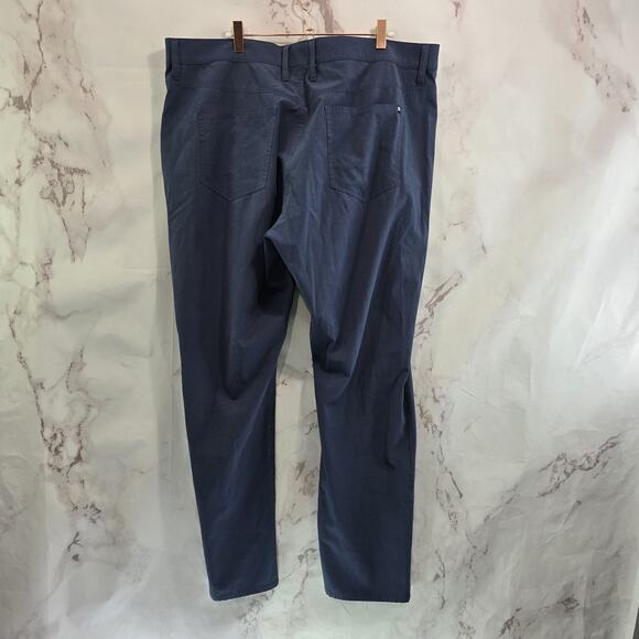 Travis Mathew Pants Men 40 Blue Straight Leg Performance Chino Golf Lightweight
